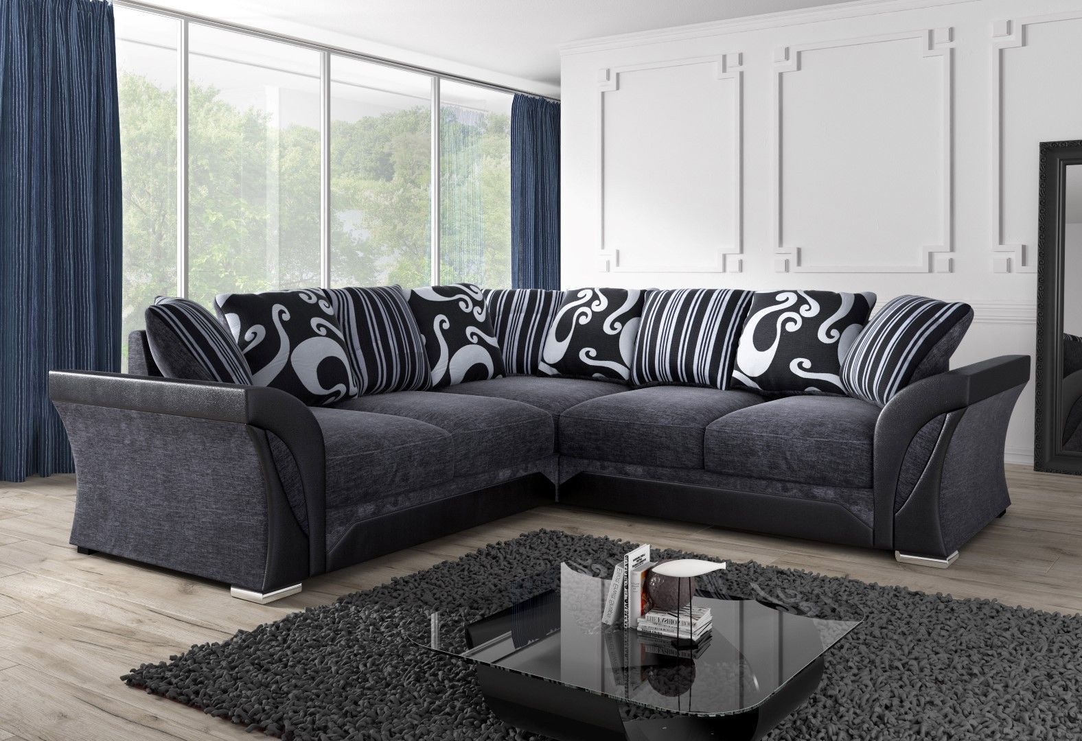 Black couch deals for room